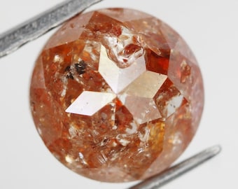 0,84 ct brun rosenslipad diamant: Rund rustik lös diamant