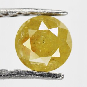 Natural Round Brilliant Cut Diamond Yellow Round Cut Diamond Round Shape Diamond Rustic Diamond 0.28 CT 4.00X2.90 MM  NJ928