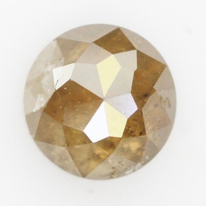 0.59 Ct 4.5 mm Natural Loose Diamond Salt and Pepper Lc Yellow color Beautiful Round Rose cut Diamond NJ175 for Valentine gift