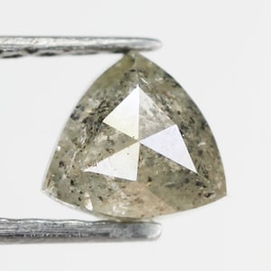 0.37 CT, 4.2 X 4.7 MM, Salt And Pepper Diamond, Trillion Cut Minimal Diamond, Handmade Jewelry Making Diamond, Minimalist Diamond | NJ326