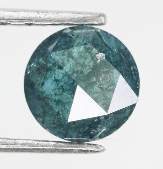 天然ルースラウンドローズカットブルーカラーダイヤモンド 0.24