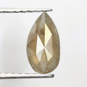 Natural Loose Diamond, Pear Diamond, Grey Diamond, Polished Diamond, Real Diamond, Rustic Diamond, Antique Diamond 0.64 Ct NJ318