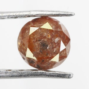 Natural Round Brilliant cut Diamond, Loose Round Shape Diamond, Fancy Brown color Round Diamond, For Engagement Ring 0.29 CT 3.9 MM NJ911
