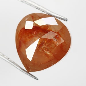 2.61 CT 8.7 X 8.2 MM Natural Loose Diamond, Pear cut Diamond, Fancy Peach Color Pear Shape Rustic Diamond, For Pear Diamond Ring Gift NJ772