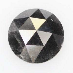 0.79 Ct Natural Loose Diamond, Round Rose Cut Diamond, Black Rose Cut, Rustic Diamond, Real Diamond NJ298