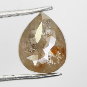 0.79 Ct Natural Loose Diamond, Pear Diamond, Grey Diamond, Polished Diamond, Real Diamond, Rustic Diamond, Antique Diamond NJ757