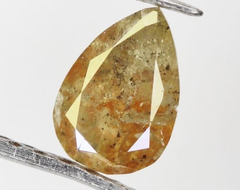 Natural Fancy Diamond Pear Shape Diamond Fancy Color Pear cut Loose Diamond 0.38 CT 6.0 X 4.2 MM Yellow Diamond Real Diamond NJ781