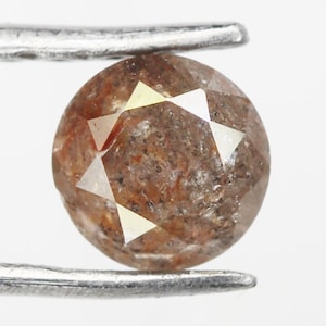 Round Salt and pepper Diamond, Natural loose Diamond, Round brilliant cut Diamond, 0.26 Ct, Grey Engagement Ring Diamonds NJ912