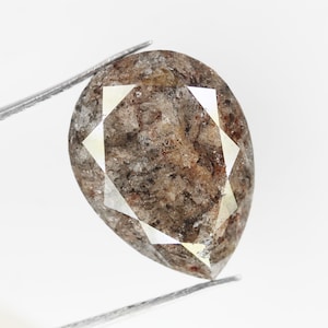 9.43 CT 15.2 X 11.5 MM Natural Loose Diamond, Pear Shape Diamond, Fancy Grey color Pear Diamond, For Pear Diamond Ring Gift NJ992