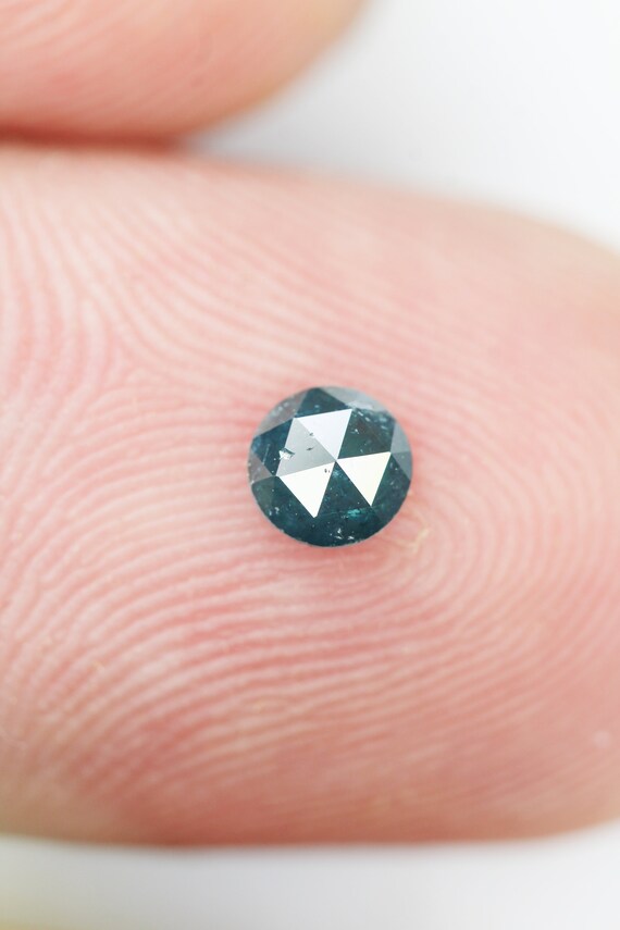 ローズカット ルース 天然ルースラウンドローズカットブルーカラーダイヤモンド 0.24