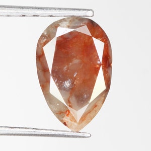 0.70 Ct Natural Loose Diamond, Pear Diamond, Brown Diamond, Polished Diamond, Real Diamond, Rustic Diamond, Antique Diamond NJ331
