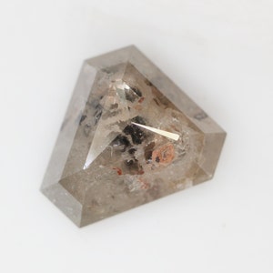 2.10 CT, 8.7 X 8.9 MM, Salt And Pepper Diamond, Trillion Cut Minimal Diamond, Handmade Jewelry Making Diamond, Minimalist Diamond | NJ101