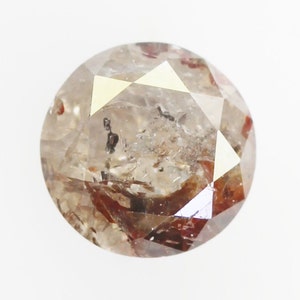天然ルースダイヤモンド、ソルト＆ペッパーラウンドブリリアントカットダイヤモンド、0.22 CT 3.70 MM グレーカラーファインダイヤモンド、ラウンドダイヤモンドリング NJ934