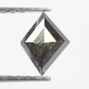 Natural Loose Kite Salt And Pepper Diamond Black Color 0.49 CT 6.2 MM Kite Shape Rose Cut Diamond M17