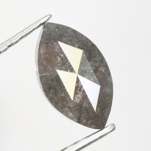0.73 CT Geometric Marquise Shape Grey Salt And pepper diamond Natural Loose Diamond SKU: NJ317