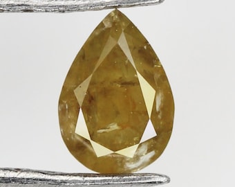Natural Fancy Diamond Pear Shape Diamond Fancy Color Pear cut Loose Diamond 0.18 CT 4.7 X 3.3 MM Yellow Diamond Real Diamond NJ788