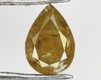 0.18 CT Pear Shape Loose Diamond, Natural Yellow I3 Clarity