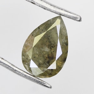 0.25 CT 5.0 X 3.4 MM Natural Fancy Diamond Pear Shape Diamond Fancy Color Pear cut Loose Diamond Green Diamond Real Diamond NJ789