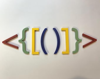 3D Printed Parentheses: Funny Coder Desk Decoration - xkcd Lisp Cycles