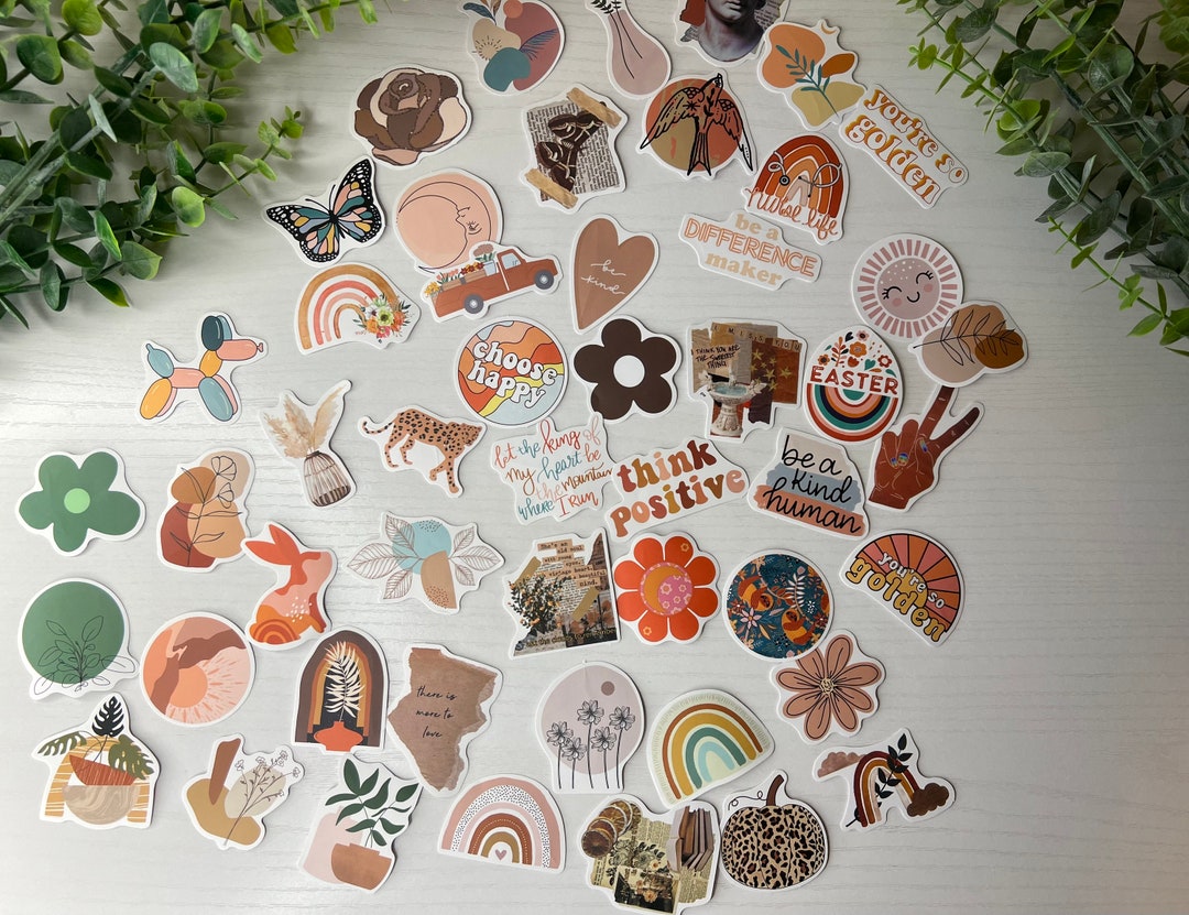 50pcs, Aesthetic Vintage, Boho and Cottage Core Stickers. - Etsy