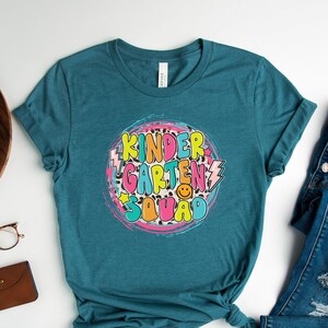 Kindergarten Squad Shirts, Kindergarten Crew, Team Kindergarten Shirt, Teacher Shirts, Gift For Teacher, Teacher Tees, Teaching Shirt