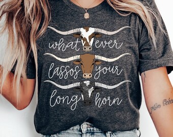 Longhorn Cowgirl T-Shirt: Western Rodeo Boho Tee