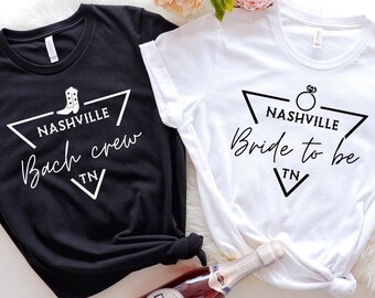 Nashville Bachelorette Shirts, Bach Crew Tee, Bride To Be Shirt, Nashville TN Girls Trip, Western Bridal Squad, Nash Bash, Bridal Shower