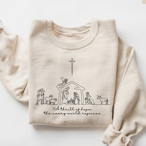 Nativity Scene Sweater, Christian Christmas Sweatshirt, Christmas Nativity Shirt, True Story Nativity, Religious Christmas Gifts, Jesus Tee