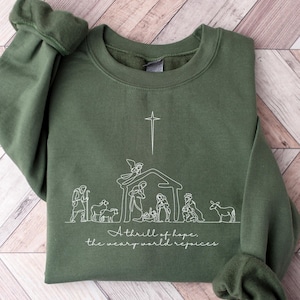 Christian Christmas Sweatshirt, Nativity Scene Sweater, Christmas Nativity Shirt, True Story Nativity, Religious Christmas Gifts, Jesus Tee