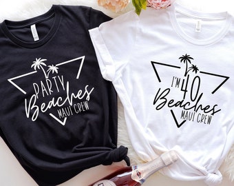 40th Birthday Beach Party T-Shirt: Birthday Crew Shirts