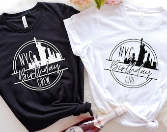 NYC Birthday Shirt: Matching New York Vacation T-Shirts