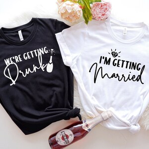 I&#39;m getting married T shirts, Team Bride Shirts, Wedding Gift, Bridal Shower, Bachelorette Party, Engagement Party Shirts, Bridesmaid Shirt