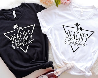 Beaches Besties Shirt: Girls Summer Vacation Tee