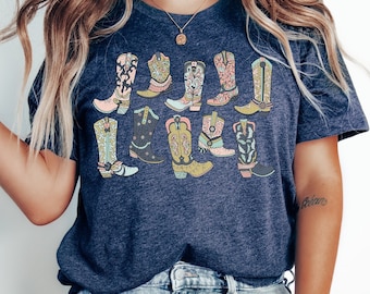 Cowgirl Boots Graphic Tee: Western Country Music Shirt