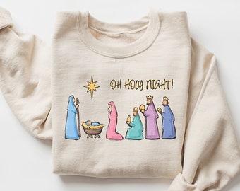 Christian Christmas Sweatshirt, Nativity Scene Sweater, Christmas Nativity Shirt, True Story Nativity, Religious Christmas Gifts, Jesus Tee