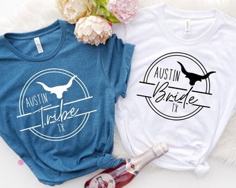 Austin Bachelorette Shirts, Austin Bride Tribe Tees, Texas Girls Trip, Longhorn Bridal Party, Western Bach Team, Matching Squad