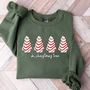 Oh Christmas Tree Sweatshirt, Christmas Cake Sweatshirt, Christmas Crewneck Sweater, Christmas Sweater Women, Funny Christmas Shirt Xmas Tee