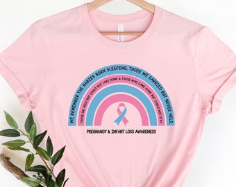 Pregnancy & Infant Loss Awareness Shirt: Pink and Blue Memorial Tee