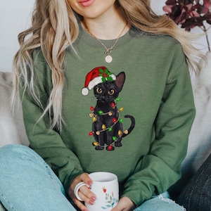Kitten christmas sweater on sale