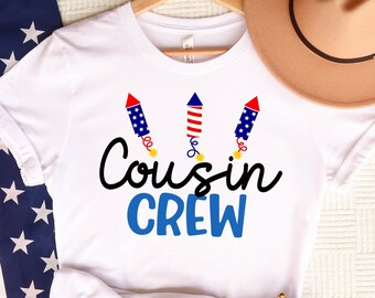 Cousin Crew Shirt, Cousin Fourth of July Shirts, Matching Cousins, 4th of July, Fourth Of July Crew, Independence Day, Patriotic Family
