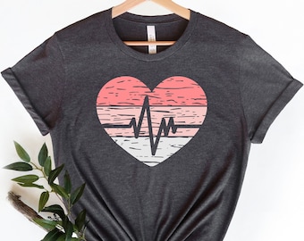 Heartbeat Heart Shirt: Nurse Healthcare Worker Gift
