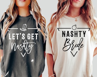 Comfort Colors® Bachelorette Shirt, Nashty Bride Shirt, Nashville Bachelorette, Bachelorette Party Favors, Wedding Gifts, Nash Bash Shirts