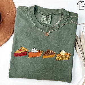 Comfort Colors® Pumpkin Pie Shirt, Thanksgiving Shirt, Fall Graphic Tee, Womens Shirts, Trendy Thanksgiving Shirt, Gift For Thanksgiving