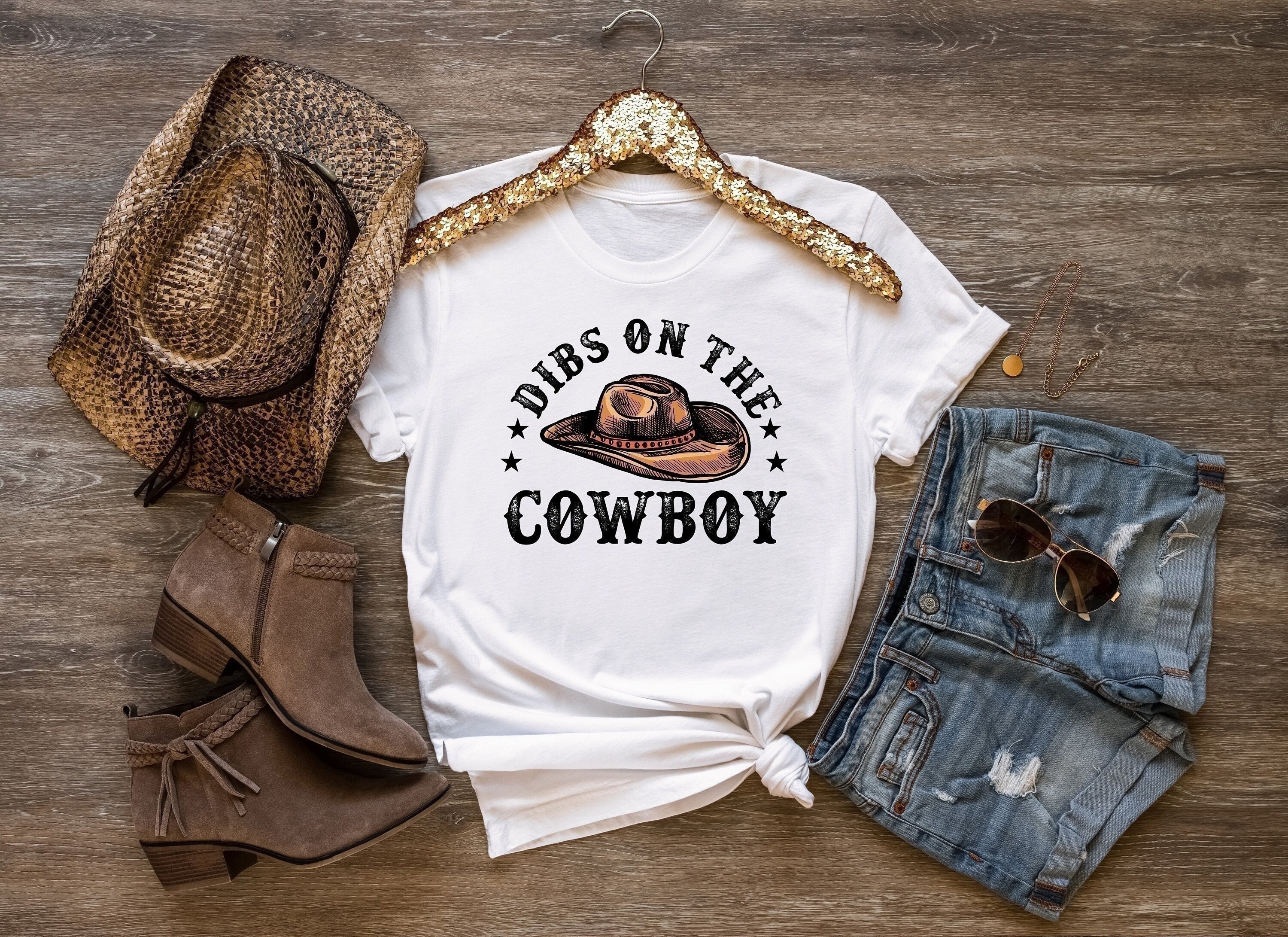 Dibs On The Cowboy Tee - Western Graphic Shirt