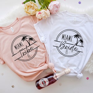 Miami Bachelorette Shirts, Miami Tribe Tees, Florida Girls Trip, South Beach Party, Palm Tree Bridal Squad, FL Weekend image 2