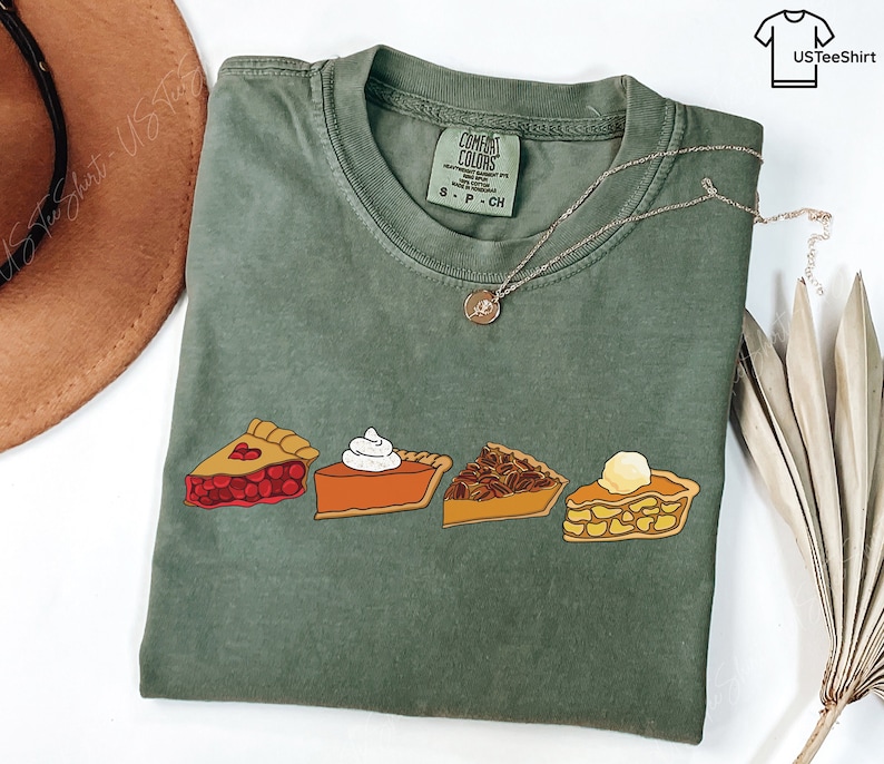 Comfort Colors® Pumpkin Pie Shirt, Thanksgiving Shirt, Fall Graphic Tee, Womens Shirts, Trendy Thanksgiving Shirt, Gift For Thanksgiving