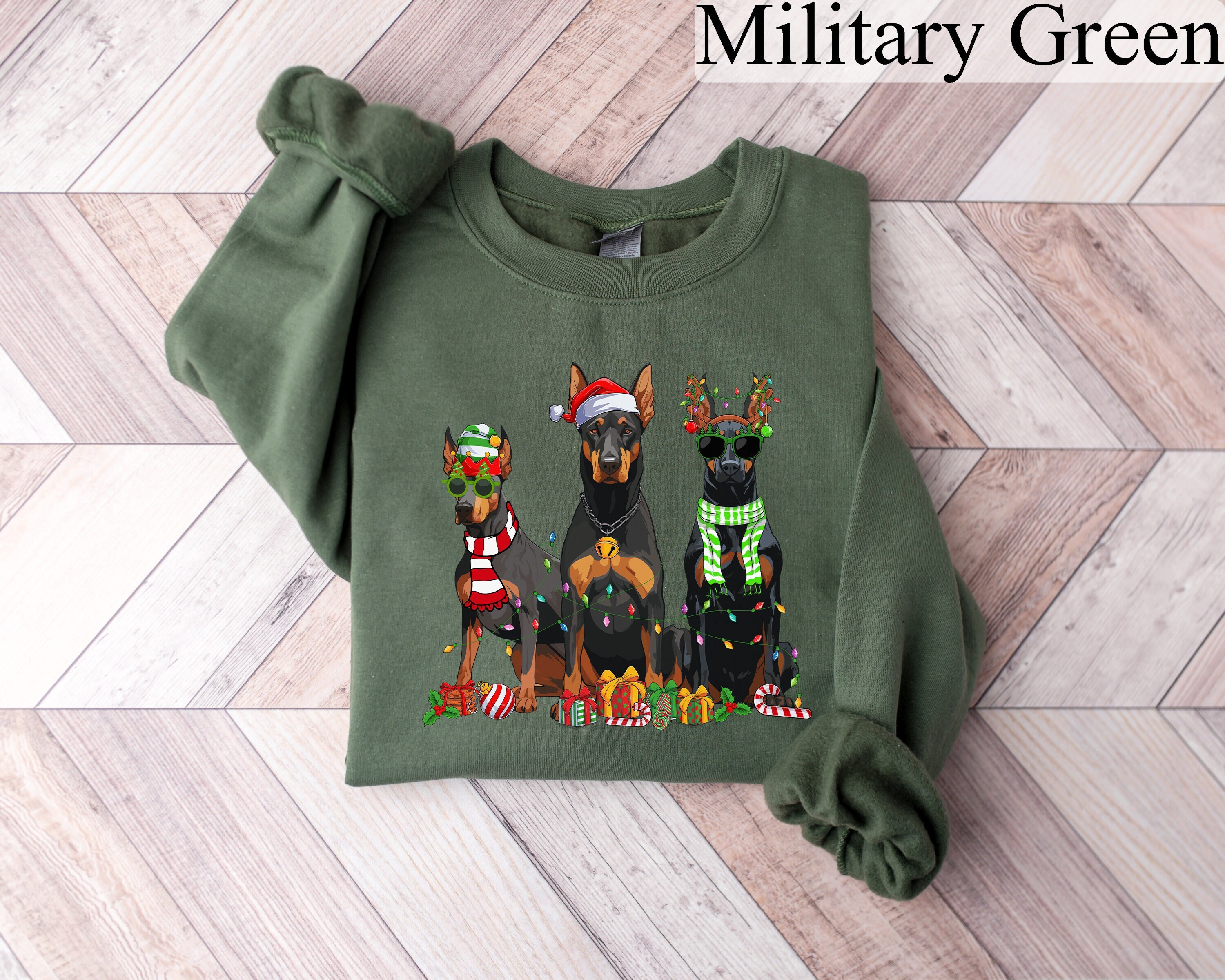 Doberman christmas jumper hotsell