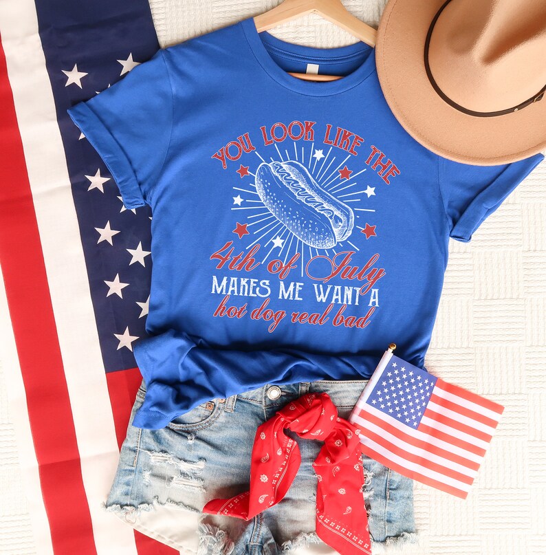 Funny 4th of July Shirt, 4th of July Hot Dog Shirt, Independence Day Tee, Funny 4th July Shirt, Hot Dog Lover Shirt, Patriotic Shirt, USA bild 4