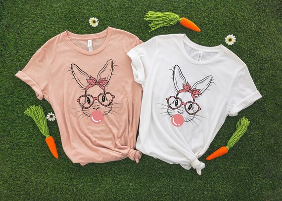 Cute Bunny Shirt, Easter Bunny Sweatshirt, Easter Bunny Tee,  Easter Shirts For Women, Ladies Easter, Gift For Easter, Womens Easter Shirts