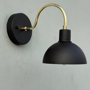 Mid Century Wall Sconce: Italian Brass Light, Handmade